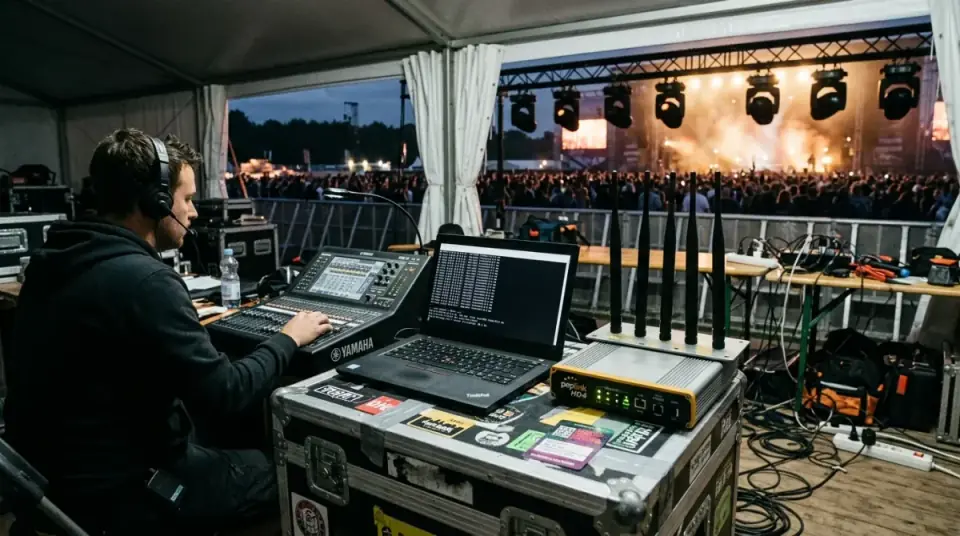 Régie technique et sonorisation de festival connectée en 4G/5G multi-opérateurs